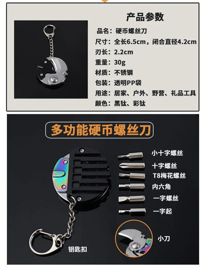 Pocket Multi-Tool Keychain for Outdoors & EDC