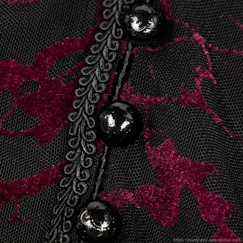 Product Name: Gothic Flame Hooded Lace Dress