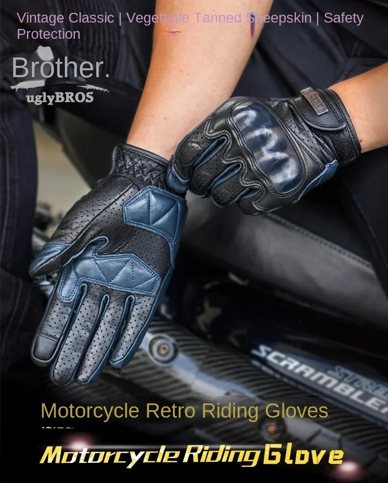 Retro Racer Touchscreen Gloves - Spring & Summer