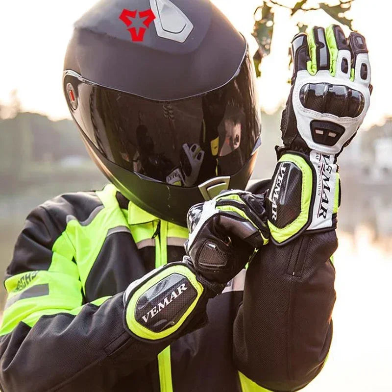 V-176 Touchscreen Leather Riding Gloves - Unisex