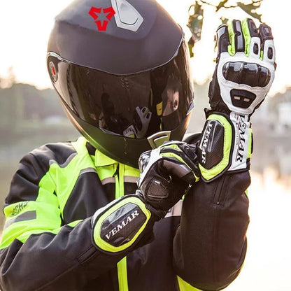 V-176 Touchscreen Leather Riding Gloves - Unisex