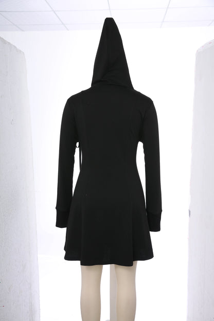 ROSEGAL Gothic Chic Hooded Plus Size Jacket