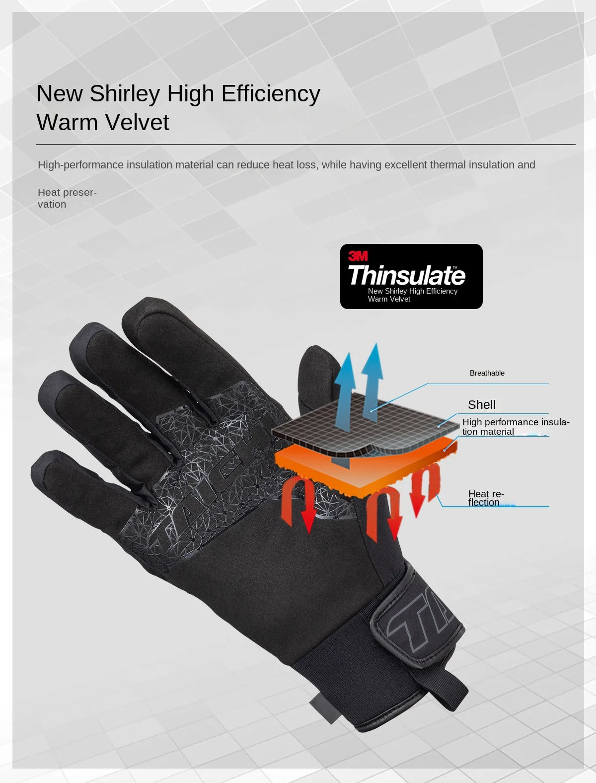 TAICHI Winter Moto Gloves: Waterproof & Touchscreen