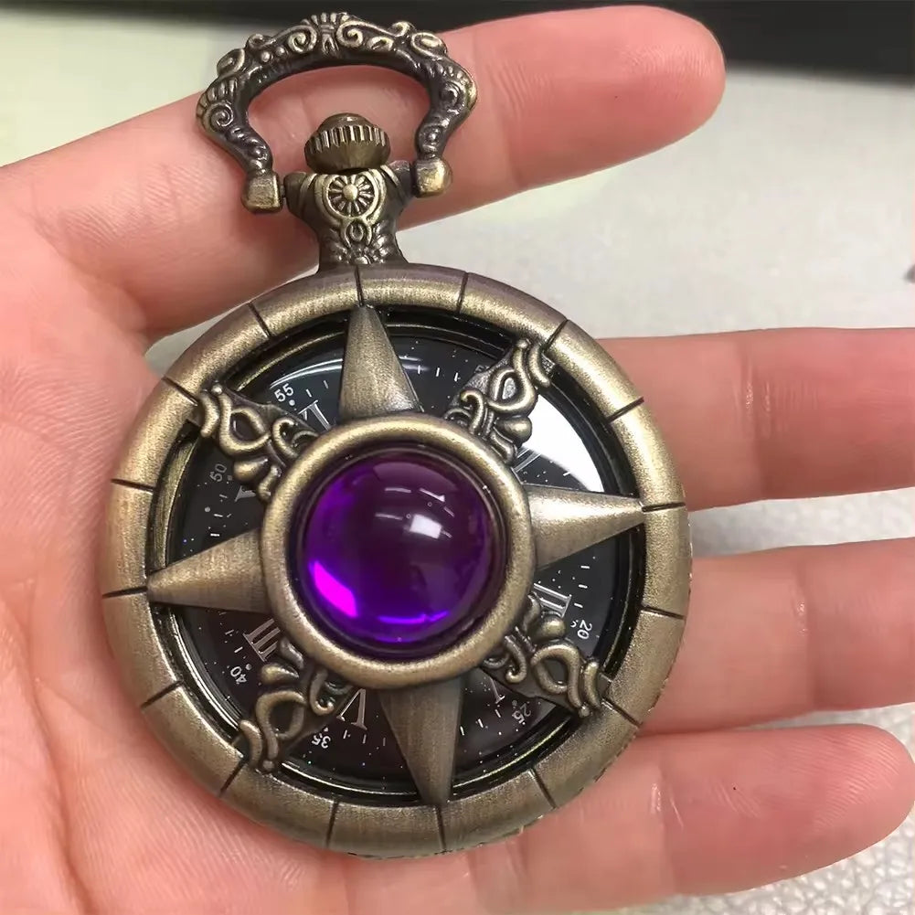 Elegance in Time: Vintage Quartz Pocket Watch Necklace