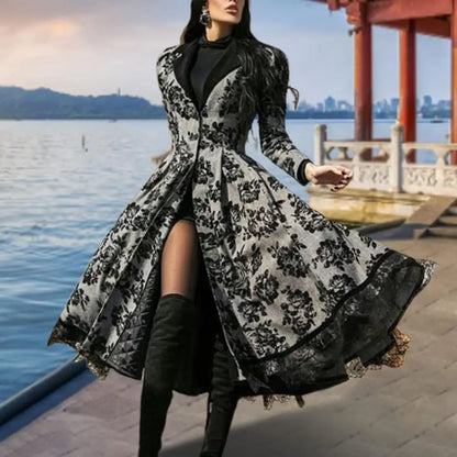 Enchanting Floral Lace A-Line Vintage Dress