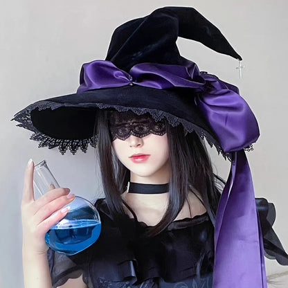 Handmade Lace Witch Pointed Hats