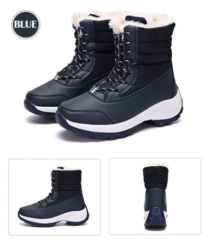 ChicWarm Waterproof Winter Ankle Platform Boots