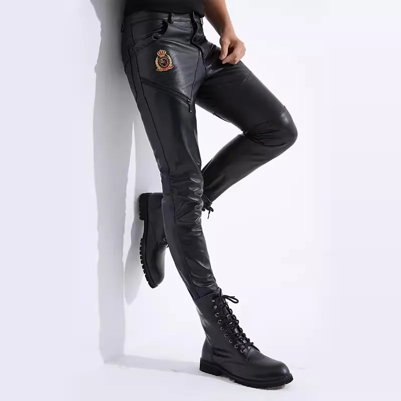 WindShield Genuine Leather Pants for Men