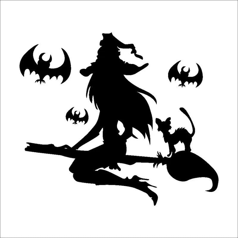 Spooky Cat & Bat Wall Stickers