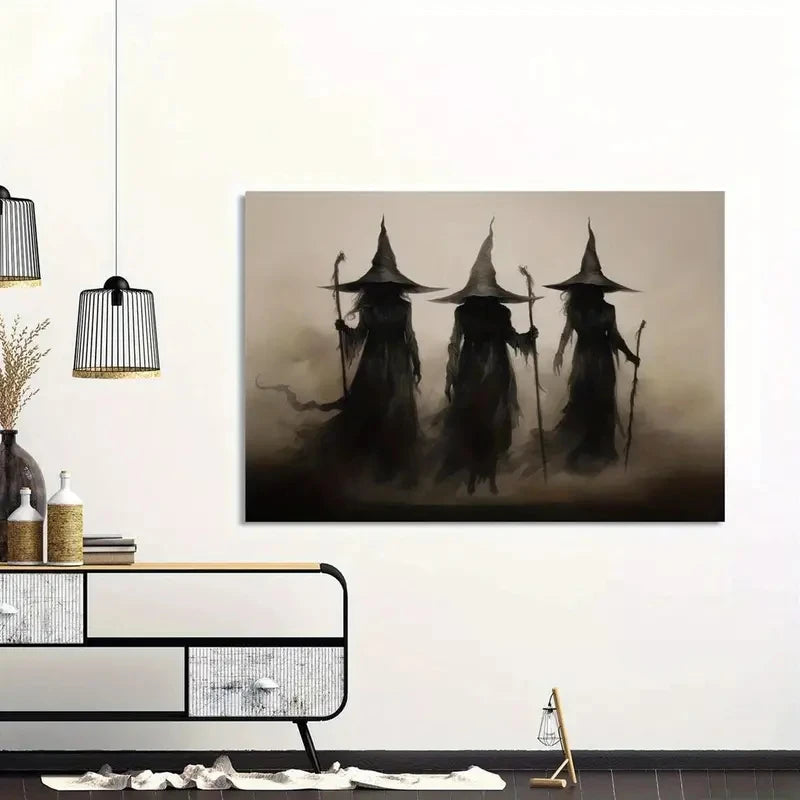 Abstract Retro Witch Wall Art Poster