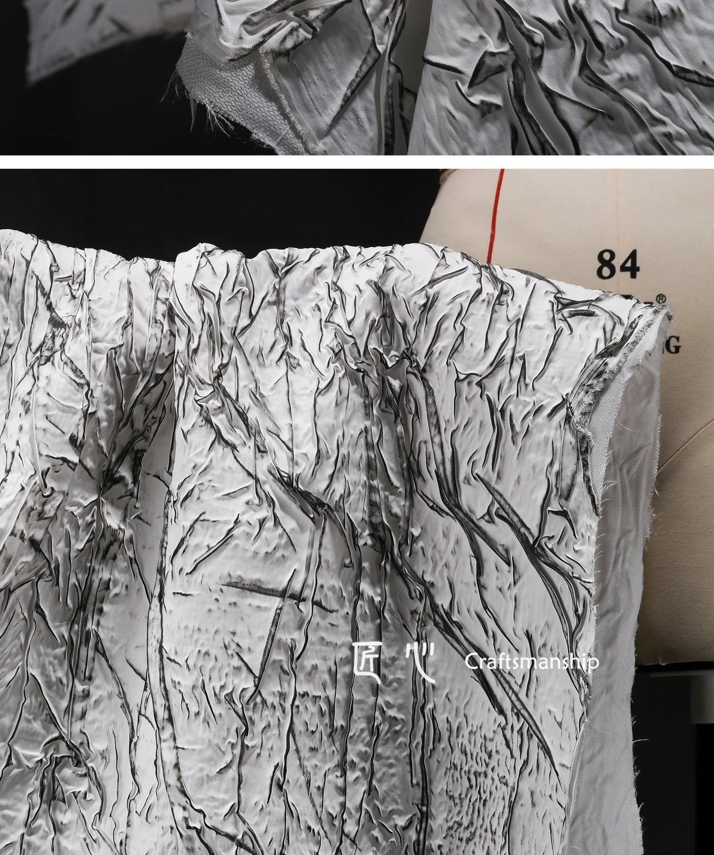 Eco Jacquard Pleat Fabric for Fashion Creations