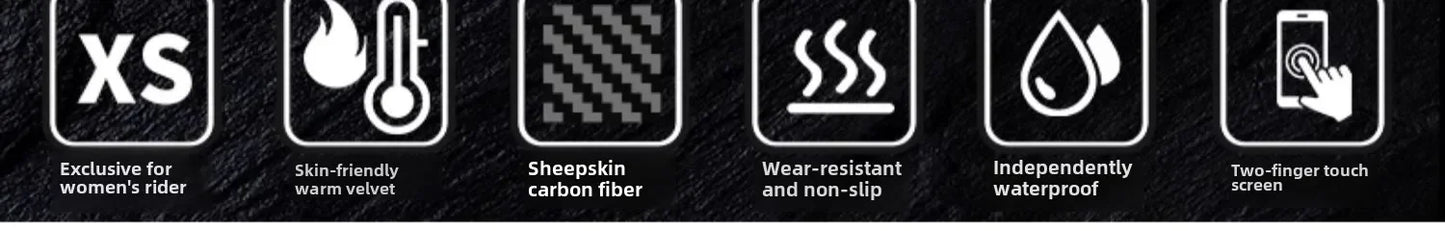 ThermoShield Carbon Fiber Motorbike Gloves