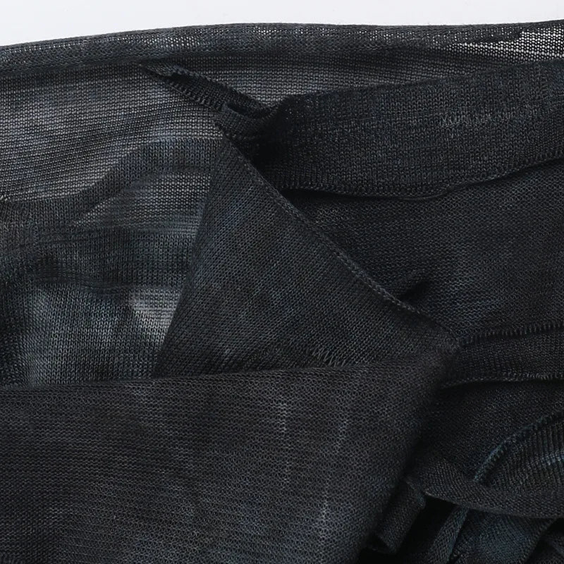 Hole Strapless Grunge Dress