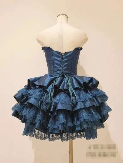 Lace Elegance: Japanese Gothic Lolita Dress