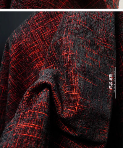 “Rich Red Velvet Textured Apparel Fabric for DIY”