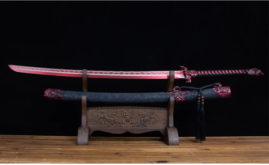 Kongfu Red Flame Training Sword - High Manganese Steel