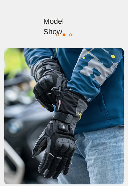 LOBOO Winter Touchscreen Heated Riding Gloves