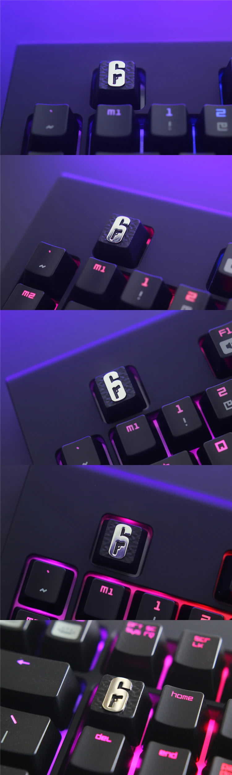 Keystone R6 Siege Metal Keycap for DIY Mechanical Keyboards