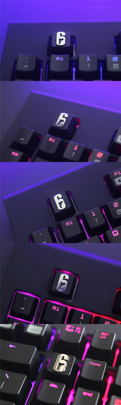 Keystone R6 Siege Metal Keycap for DIY Mechanical Keyboards