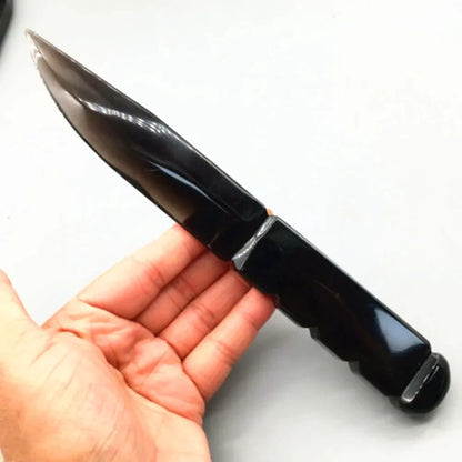 Obsidian Dagger: Healing Protection Talisman Knife