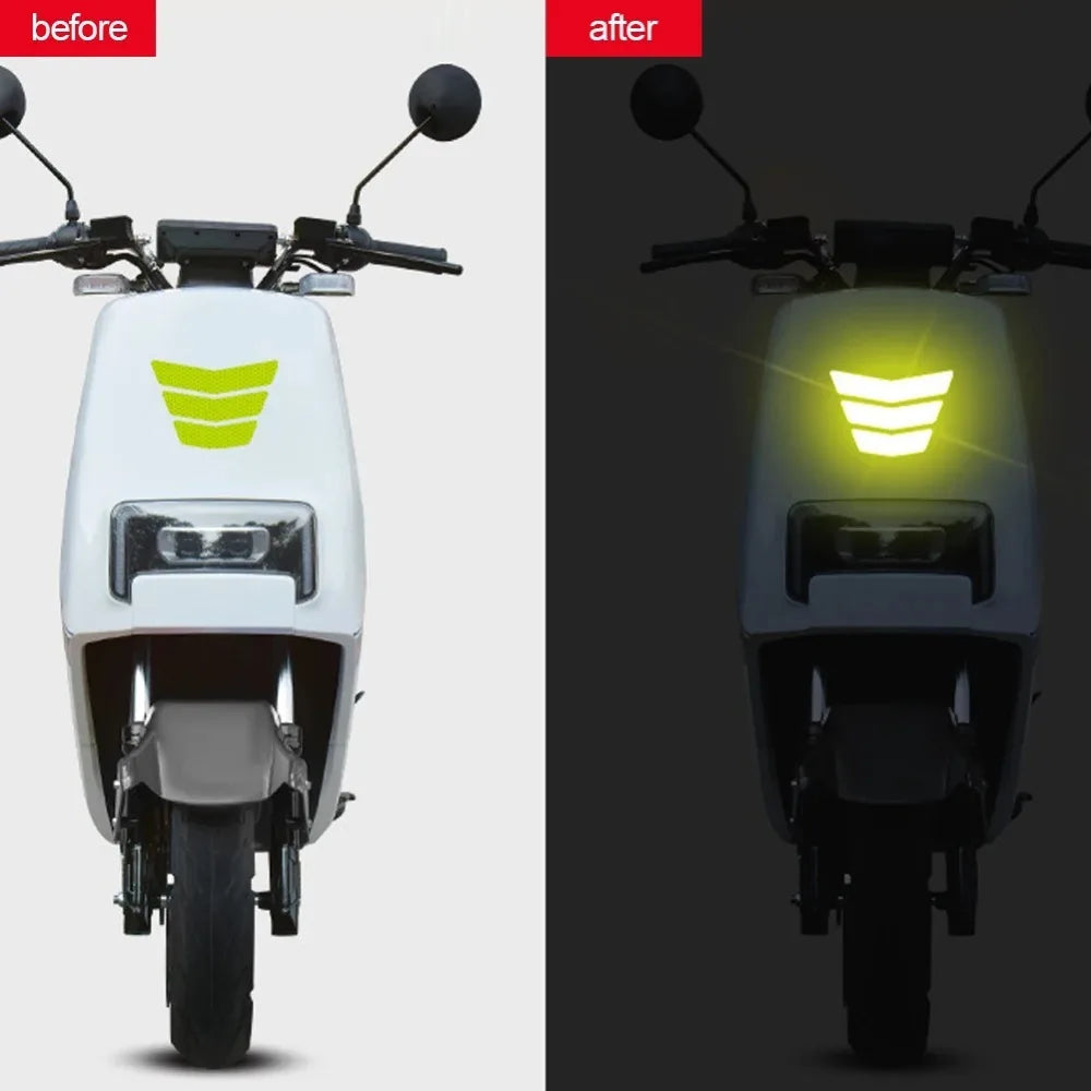 Reflective Trapezoid Motorcycle Warning Stickers