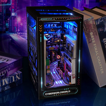 Cyberpunk DIY Book Nook Model Kit for Creative Room