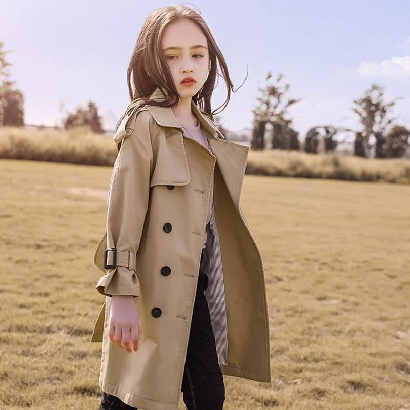 Girls Windbreaker Trench Coat
