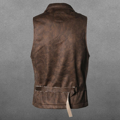 Vintage Suede Slim Fit Men's Vest