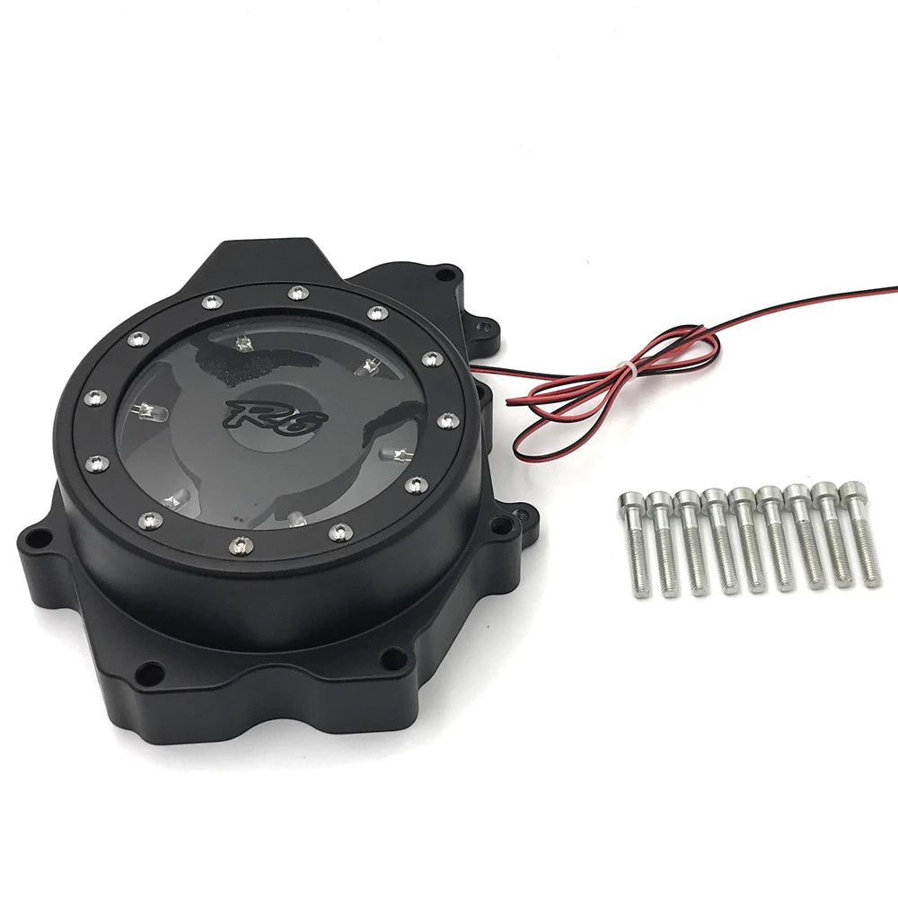 Yamaha R6 LED Engine Stator Cover - Black Billet