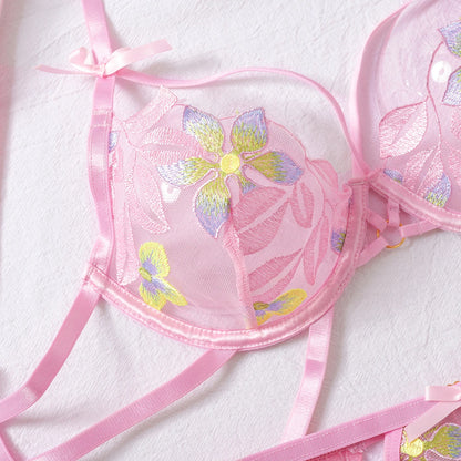 Ellolace Floral Garter Set: Sexy Lingerie Delight