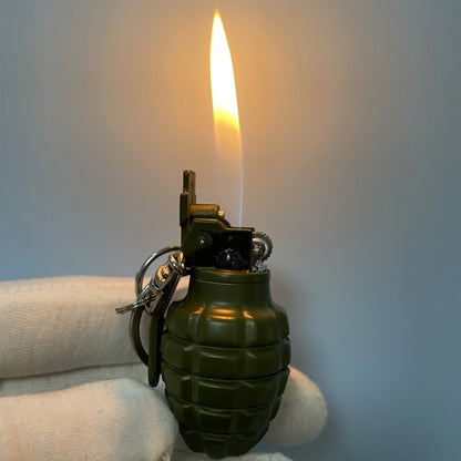 Personalized grenade lighter gas grinding