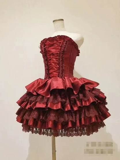 Lace Elegance: Japanese Gothic Lolita Dress