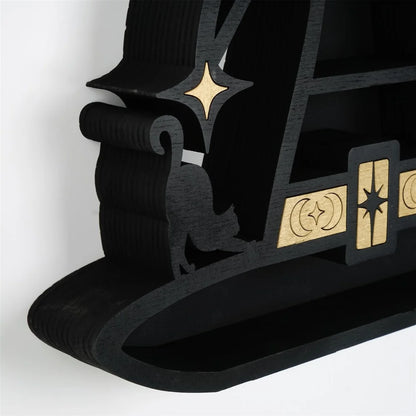 Witch Hat Crystal Shelf: Boho Wall Decor & Storage