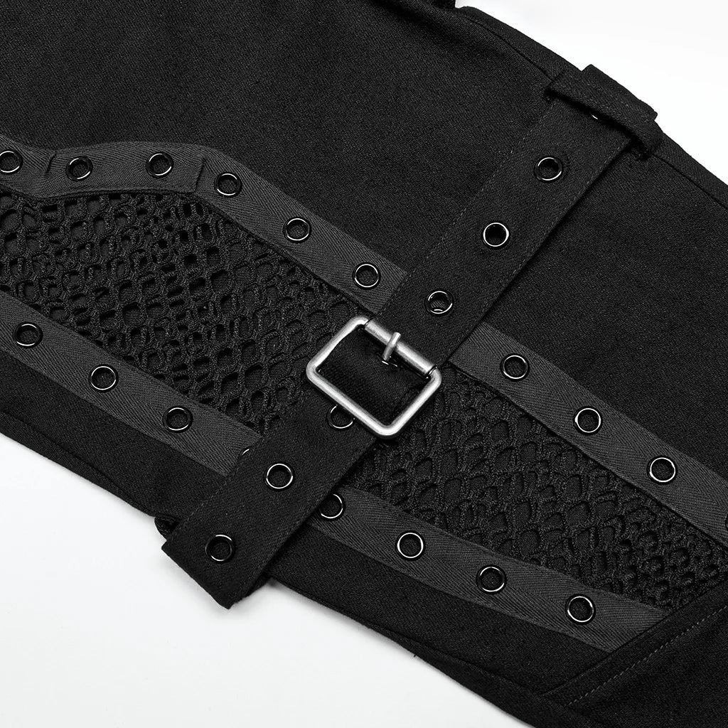 Punk Rave Women's Mesh & Denim Slim Pants
