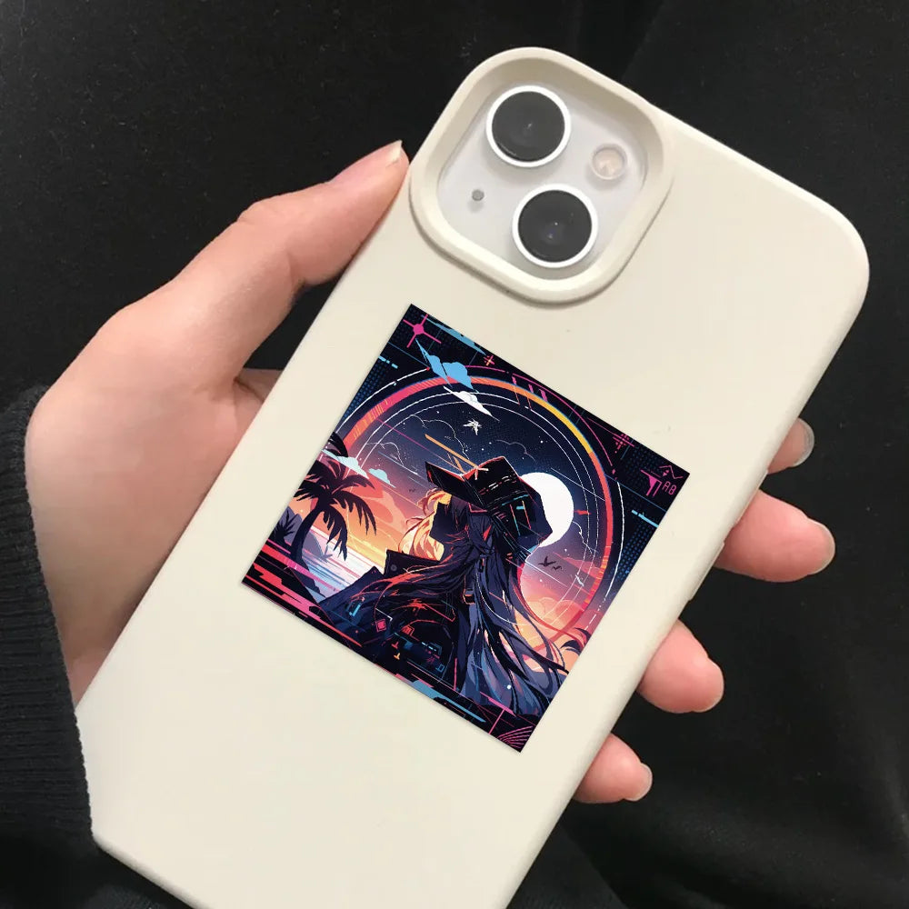Futuristic Cyberpunk Girl Sticker Pack - 10/62 PCS