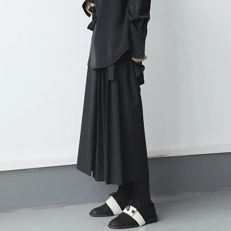 Casual Fashion Solid Bandage Loose Pants