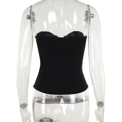 Grunge Gothic Zip Corset Tank Top