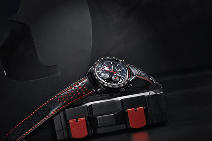 Pagani Moon Black Skeleton Quartz Chrono Watch