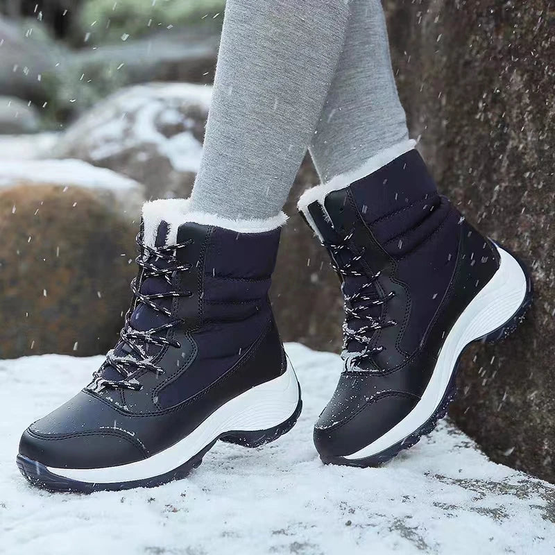 ChicWarm Waterproof Winter Ankle Platform Boots