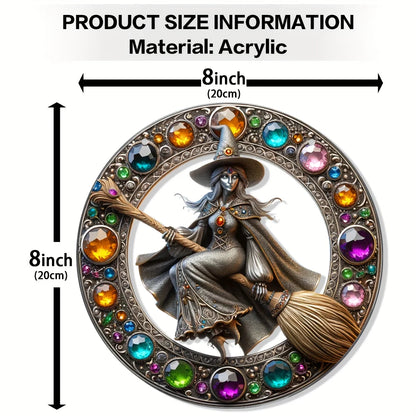 Mystic Witch Acrylic Sun Catcher Wall Art