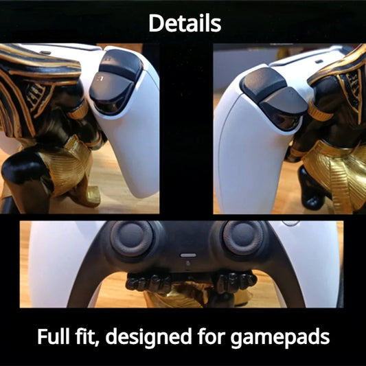 Anubis Gamepad Stand: Resin Egyptian Controller Holder