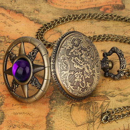 Elegance in Time: Vintage Quartz Pocket Watch Necklace