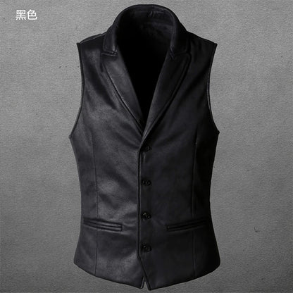 Vintage Suede Slim Fit Men's Vest