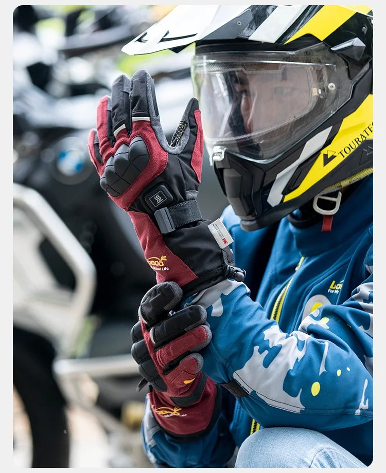 LOBOO Winter Touchscreen Heated Riding Gloves