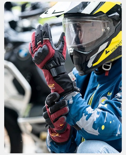LOBOO Winter Touchscreen Heated Riding Gloves