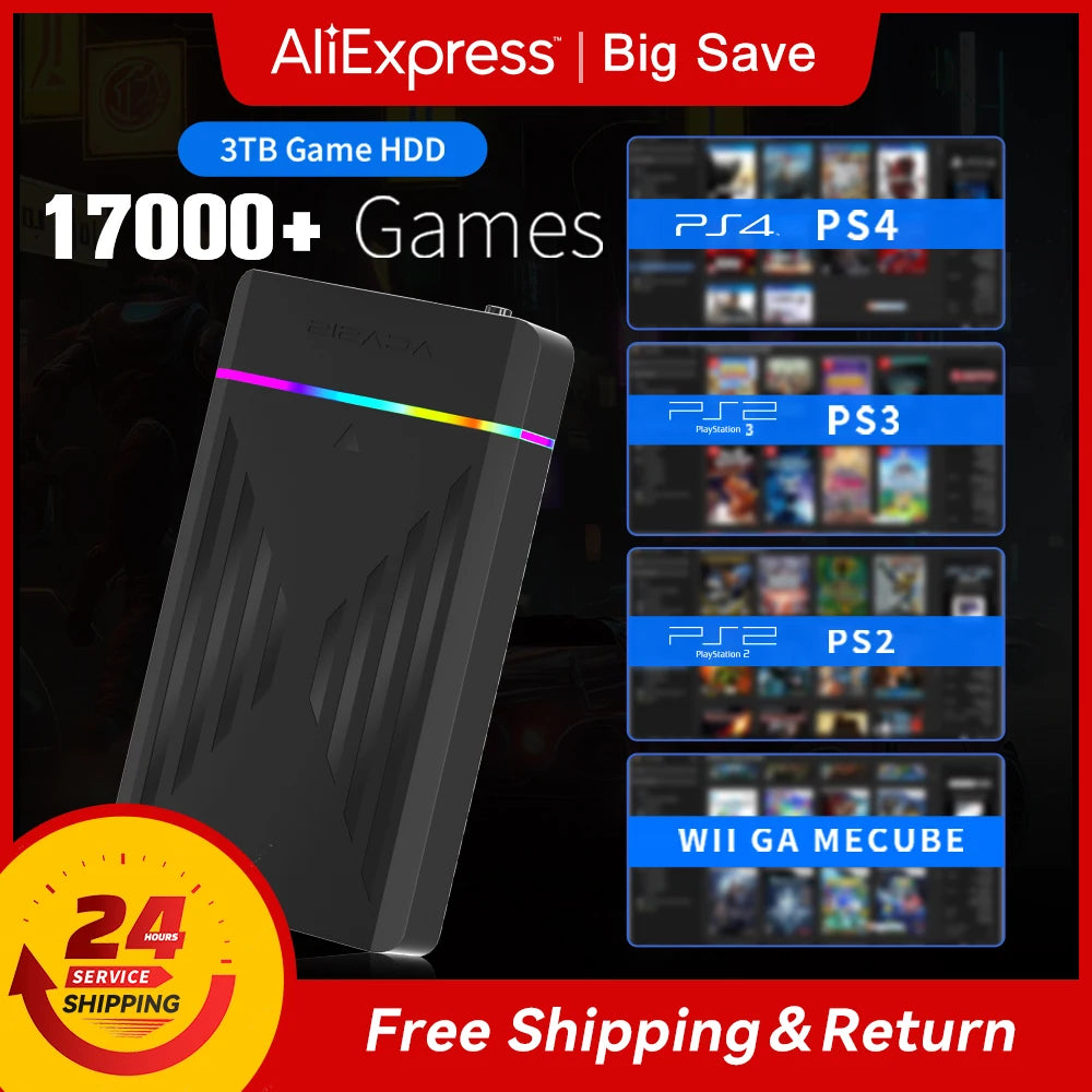 GameVault 3TB: 17K+ Games & Multi-Console Support