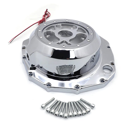 Suzuki GSX1300R Blue LED Clutch Cover - See-Through