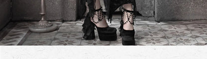 Gothic Velvet Slim Fit Lace Fishtail Dress for Women