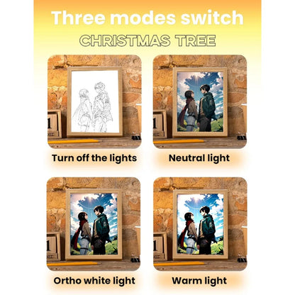 Anime Titan Glow Frame: LED Moonlight Decor