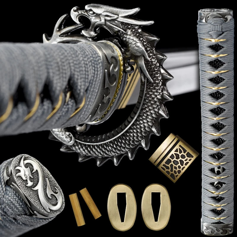Majestic Dragon Sword Fittings Set for Samurai Blades